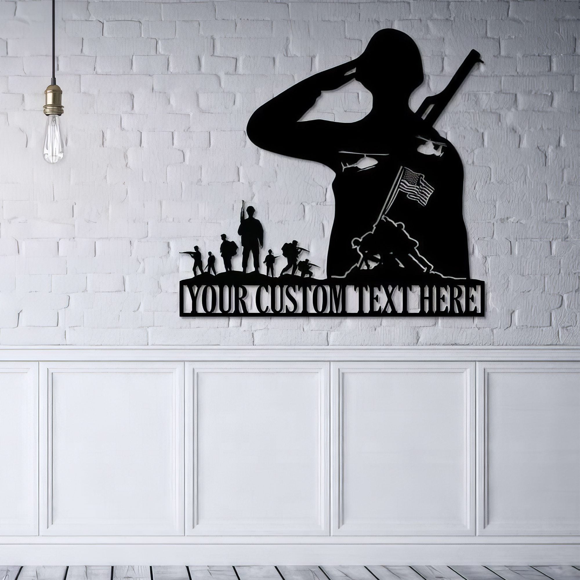 Premium Custom US Veteran Metal Signs VPVC901045, Gifts For US Veteran, Army Soldier Metal Sign