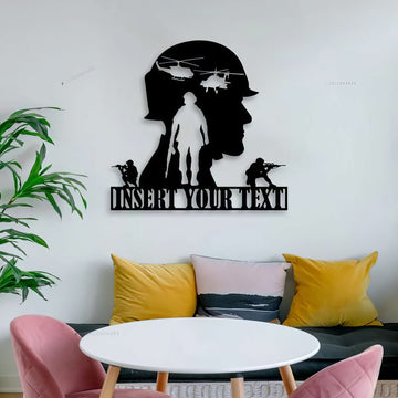 Premium Custom US Veteran Metal Signs VPVC901046, Gifts For US Veteran, Army Soldier Metal Sign