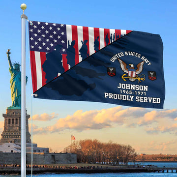 Premium Custom US Navy Grommet Flag VPVC109502, Gifts For Navy Veteran, Gifts For Dad, For Husband, Best Gifts On Father's Day, Armed Forces Day, Independence Day, Veterans Day.