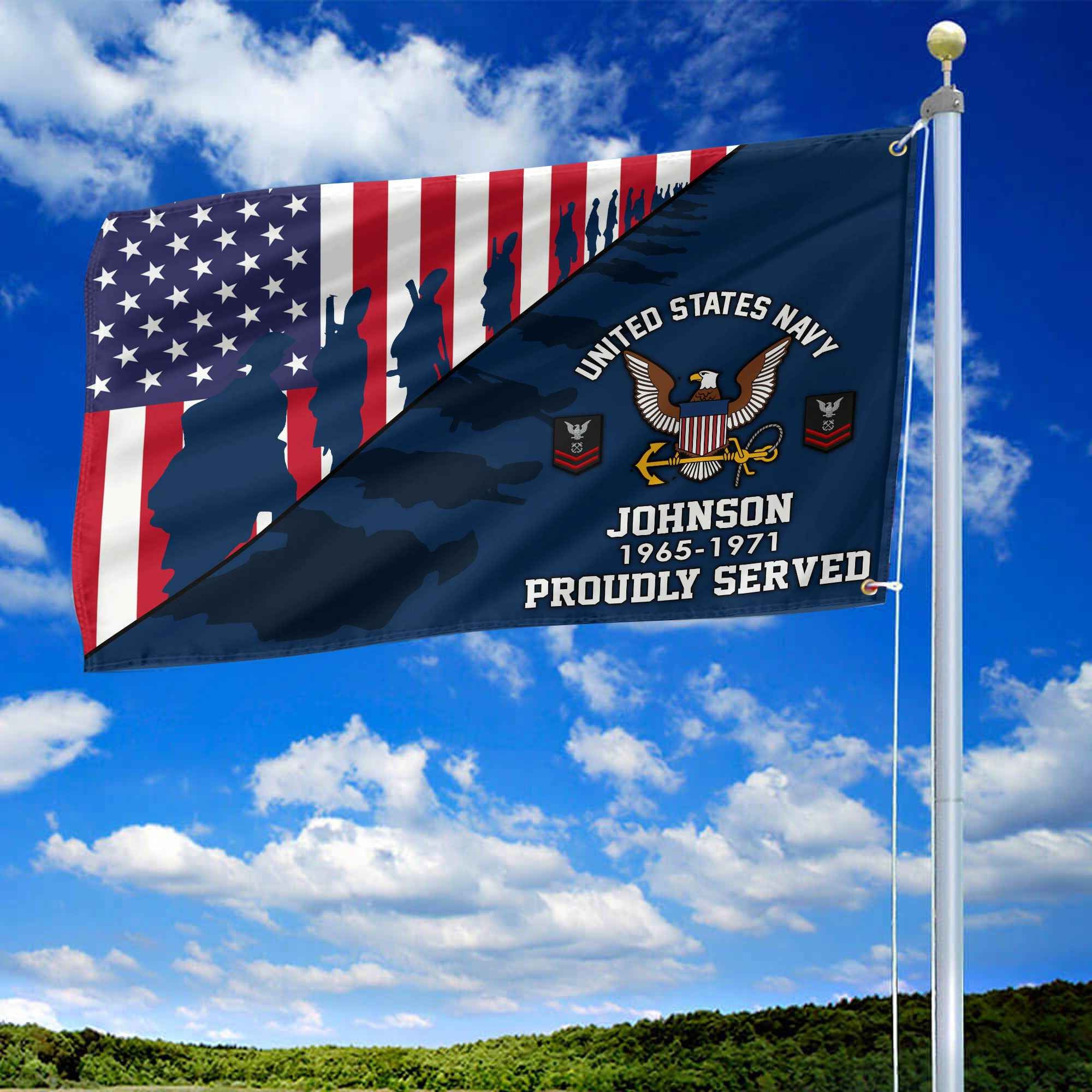 Premium Custom US Navy Grommet Flag VPVC109502, Gifts For Navy Veteran, Gifts For Dad, For Husband, Best Gifts On Father's Day, Armed Forces Day, Independence Day, Veterans Day.