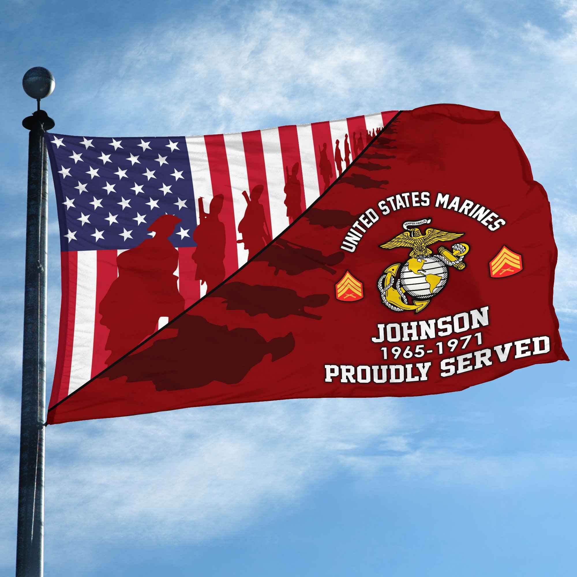 Premium Custom USMC Grommet Flag VPVC109503, Gifts For Marine Veteran, Gifts For Dad, For Husband, Best Gifts On Father's Day, Armed Forces Day, Independence Day, Veterans Day.