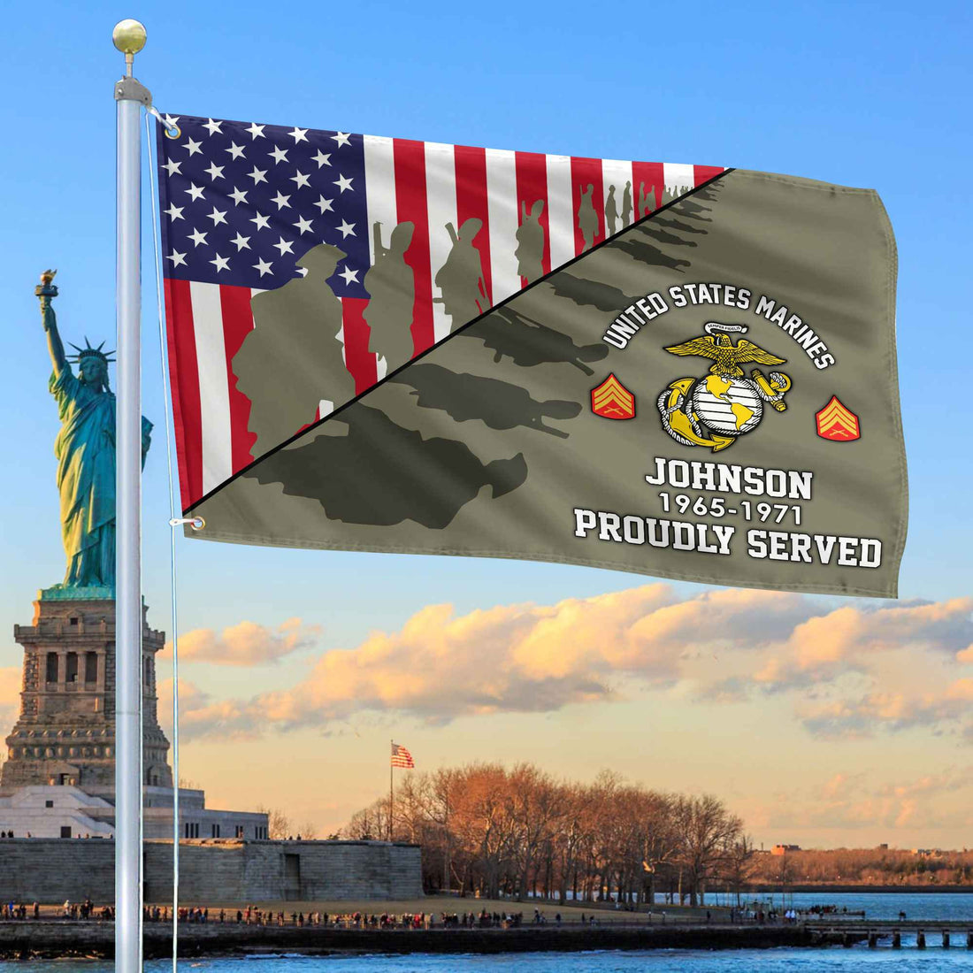 Premium Custom USMC Grommet Flag VPVC109511, Gifts For Marine Veteran, Gifts For Dad, For Husband, Best Gifts On Father's Day, Armed Forces Day, Independence Day, Veterans Day.