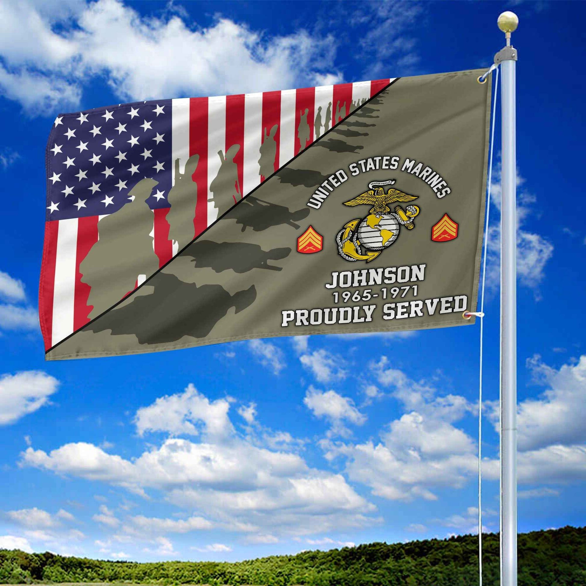 Premium Custom USMC Grommet Flag VPVC109511, Gifts For Marine Veteran, Gifts For Dad, For Husband, Best Gifts On Father's Day, Armed Forces Day, Independence Day, Veterans Day.