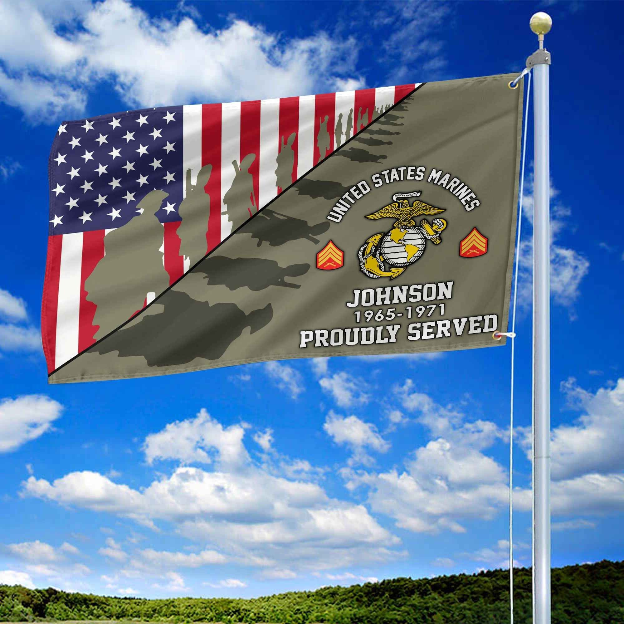 Premium Custom USMC Grommet Flag VPVC109511, Gifts For Marine Veteran, Gifts For Dad, For Husband, Best Gifts On Father's Day, Armed Forces Day, Independence Day, Veterans Day.