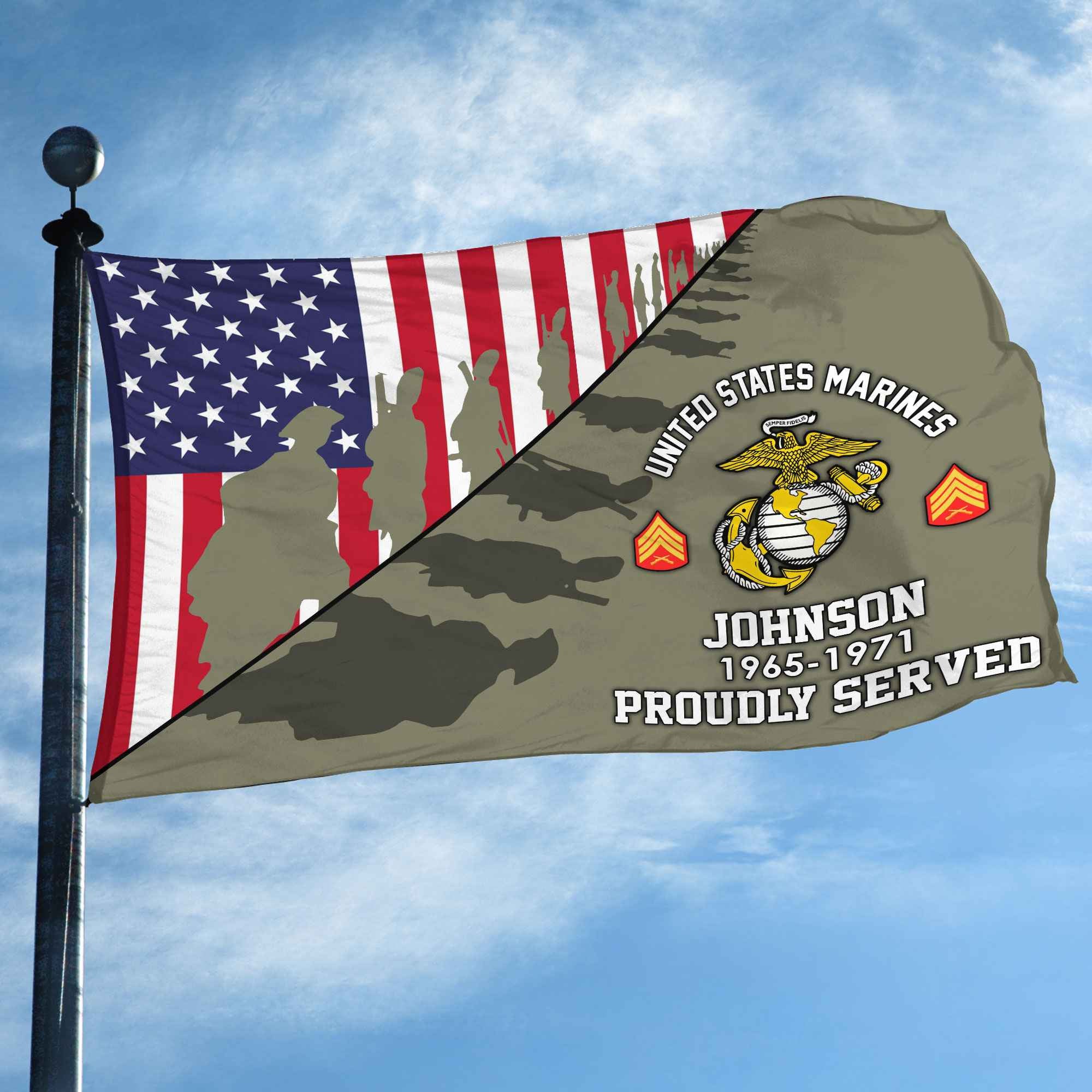 Premium Custom USMC Grommet Flag VPVC109511, Gifts For Marine Veteran, Gifts For Dad, For Husband, Best Gifts On Father's Day, Armed Forces Day, Independence Day, Veterans Day.
