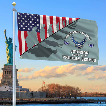 Premium Custom USAF Grommet Flag VPVC109504, Gifts For Air Force Veteran, Gifts For Dad, For Husband, Best Gifts On Father's Day, Armed Forces Day, Independence Day, Veterans Day.