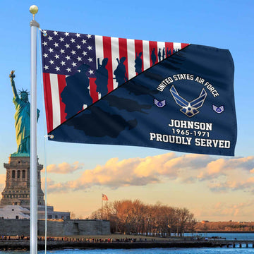 Premium Custom USAF Grommet Flag VPVC109512, Gifts For Air Force Veteran, Gifts For Dad, For Husband, Best Gifts On Father's Day, Armed Forces Day, Independence Day, Veterans Day.