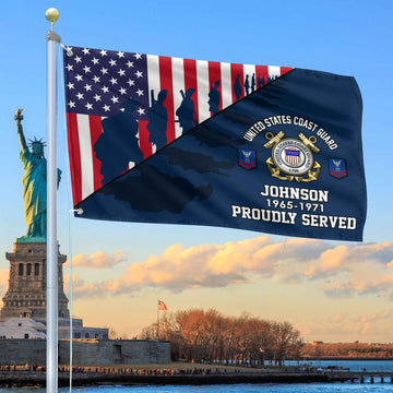 Premium Custom USCG Grommet Flag VPVC109505, Gifts For Coast Guard Veteran, Gifts For Dad, For Husband, Best Gifts On Father's Day, Armed Forces Day, Independence Day, Veterans Day.