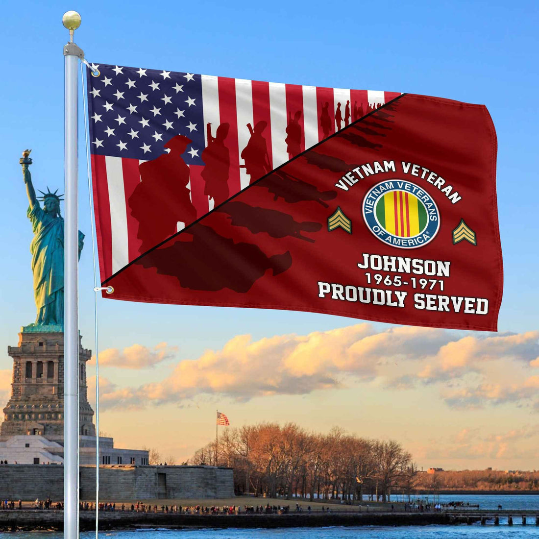 Premium Custom Vietnam Veteran Grommet Flag VPVC109506, Gifts For Vietnam Veteran, Gifts For Dad, For Husband, Best Gifts On Father's Day, Armed Forces Day, Independence Day, Veterans Day.