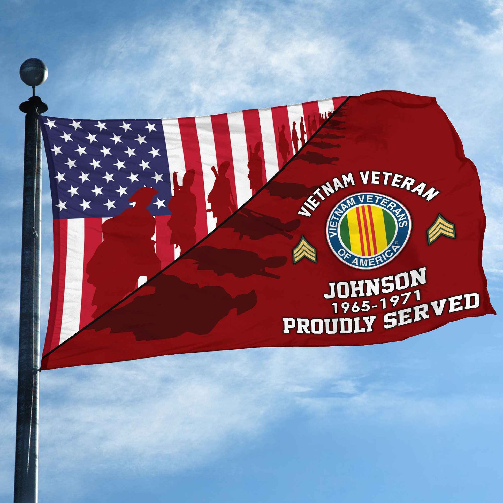Premium Custom Vietnam Veteran Grommet Flag VPVC109506, Gifts For Vietnam Veteran, Gifts For Dad, For Husband, Best Gifts On Father's Day, Armed Forces Day, Independence Day, Veterans Day.