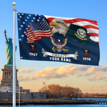 Premium Custom US Navy Grommet Flag VPVC105302, Gifts For Navy Veteran, Best Gifts On Father's Day, Armed Forces Day, Independence Day, Veterans Day.