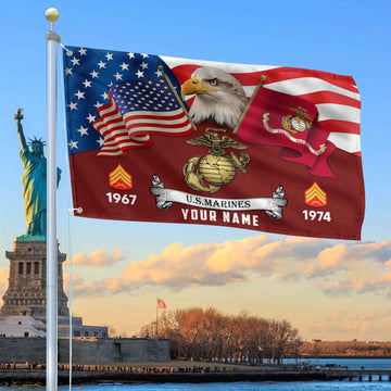 Premium Custom USMC Grommet Flag VPVC105303, Gifts For Marine Veteran, Best Gifts On Father's Day, Armed Forces Day, Independence Day, Veterans Day.