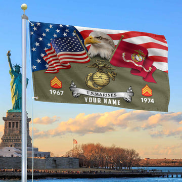 Premium Custom USMC Grommet Flag VPVC105311, Gifts For Marine Veteran, Best Gifts On Father's Day, Armed Forces Day, Independence Day, Veterans Day.