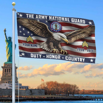 US Army National Guard Custom Grommet Flag VPVC105408, Gifts For Army National Guard Veteran, Best Gifts On Father's Day, Armed Forces Day, Independence Day, Veterans Day.