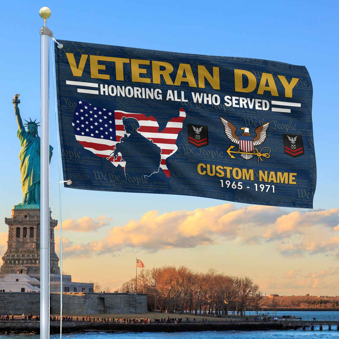 Premium Custom US Navy Grommet Flag VPVC105602, Gifts For Navy Veteran, Gifts For Dad, For Husband, Best Gifts On Father's Day, Armed Forces Day, Independence Day, Veterans Day.
