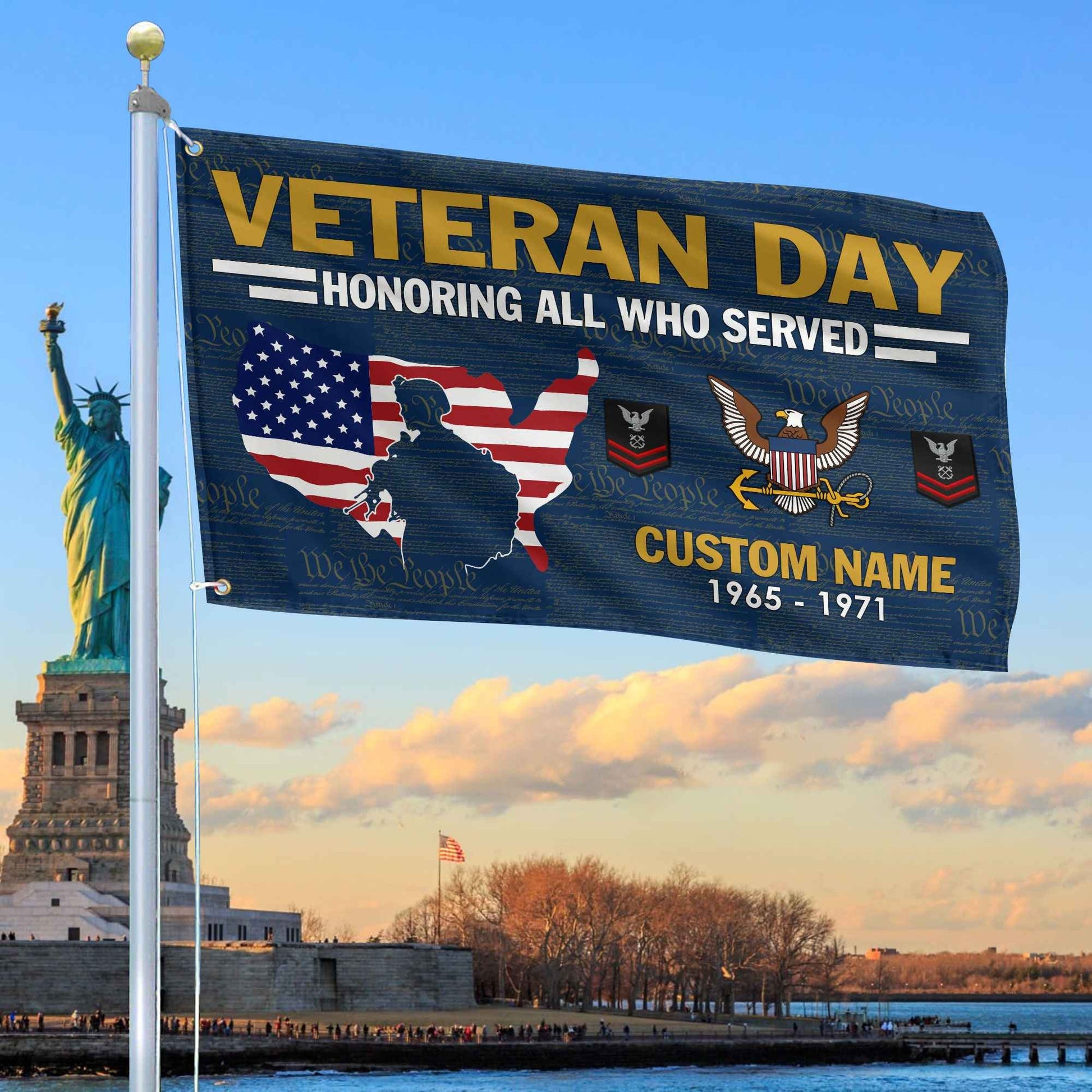 Premium Custom US Navy Grommet Flag VPVC105602, Gifts For Navy Veteran, Gifts For Dad, For Husband, Best Gifts On Father's Day, Armed Forces Day, Independence Day, Veterans Day.