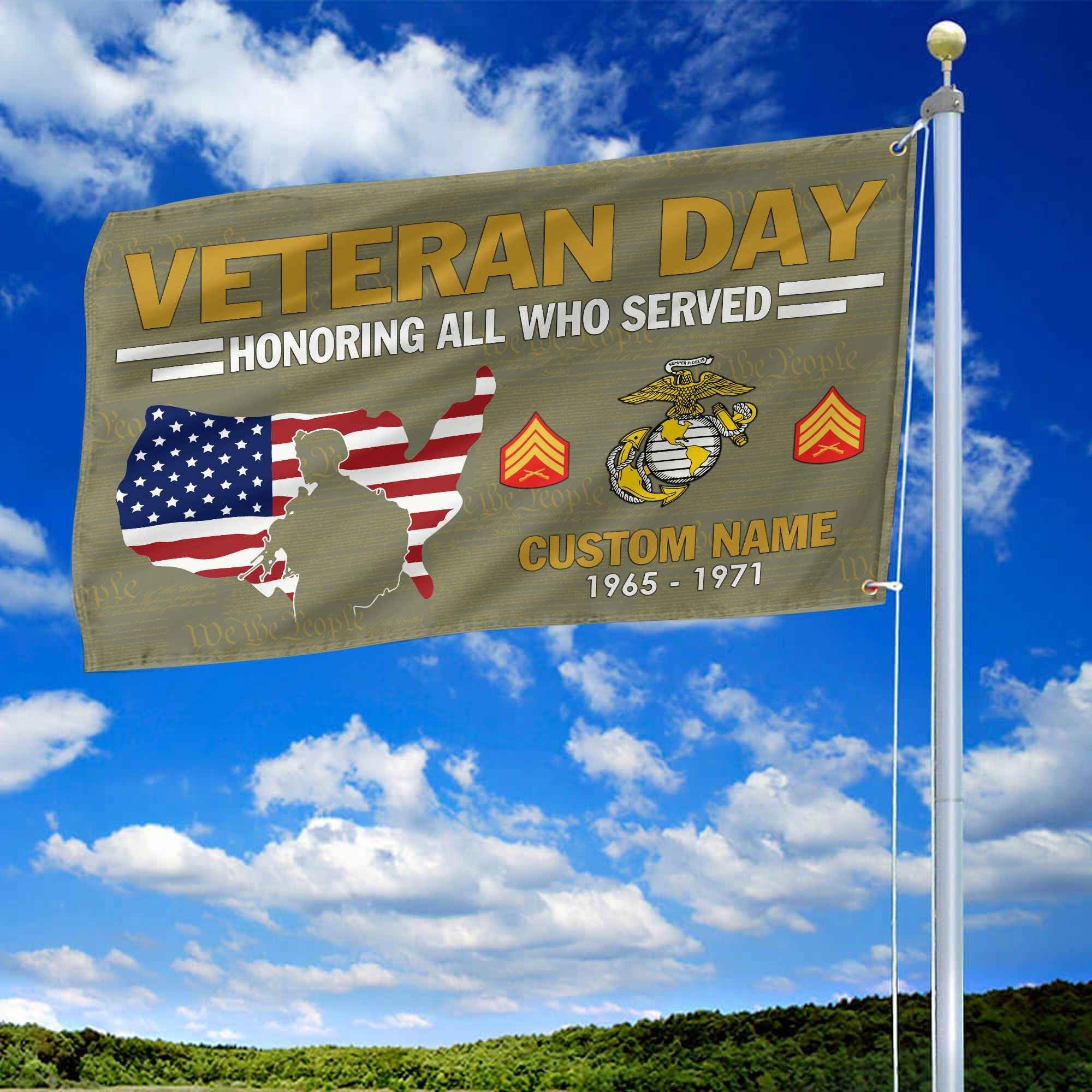 Premium Custom USMC Grommet Flag VPVC105611, Gifts For Marine Veteran, Gifts For Dad, For Husband, Best Gifts On Father's Day, Armed Forces Day, Independence Day, Veterans Day.