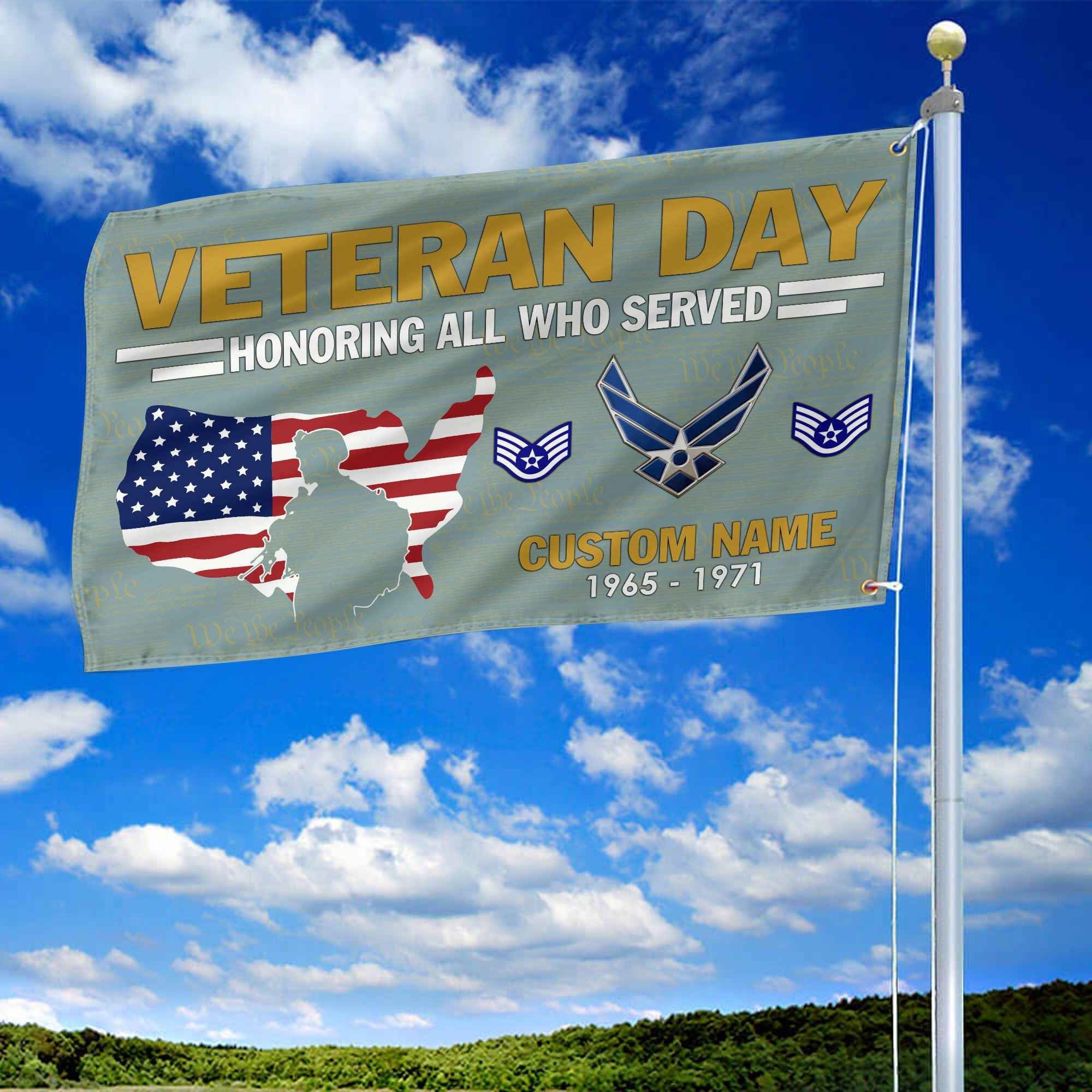 Premium Custom USAF Grommet Flag VPVC105604, Gifts For Air Force Veteran, Gifts For Dad, For Husband, Best Gifts On Father's Day, Armed Forces Day, Independence Day, Veterans Day.