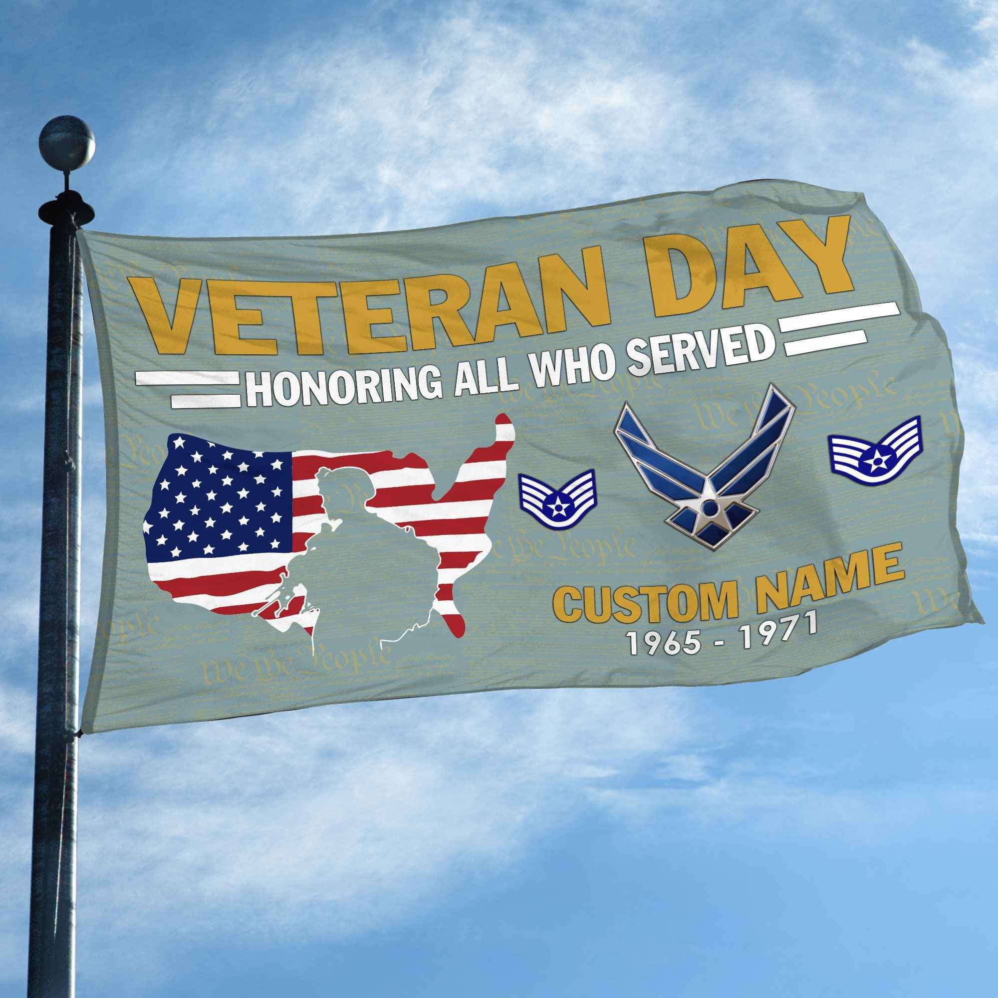 Premium Custom USAF Grommet Flag VPVC105604, Gifts For Air Force Veteran, Gifts For Dad, For Husband, Best Gifts On Father's Day, Armed Forces Day, Independence Day, Veterans Day.