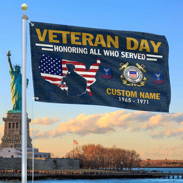 Premium Custom USCG Grommet Flag VPVC105605, Gifts For Coast Guard Veteran, Gifts For Dad, For Husband, Best Gifts On Father's Day, Armed Forces Day, Independence Day, Veterans Day.