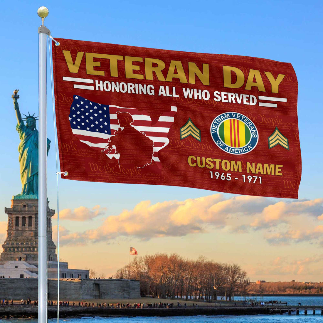 Premium Custom Vietnam Veteran Grommet Flag VPVC105606, Gifts For Vietnam Veteran, Gifts For Dad, For Husband, Best Gifts On Father's Day, Armed Forces Day, Independence Day, Veterans Day.