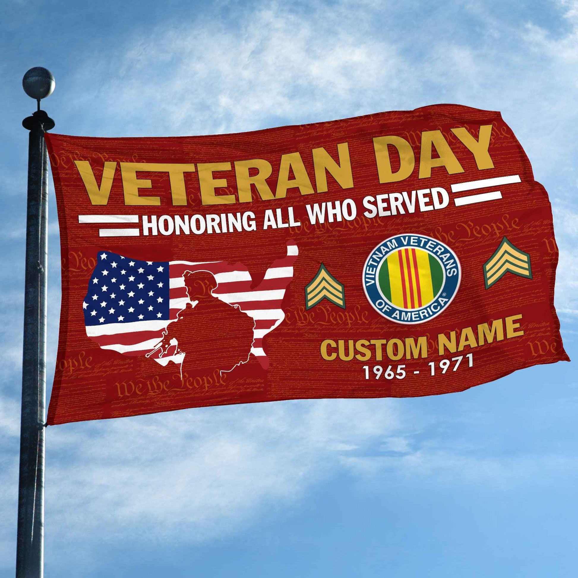 Premium Custom Vietnam Veteran Grommet Flag VPVC105606, Gifts For Vietnam Veteran, Gifts For Dad, For Husband, Best Gifts On Father's Day, Armed Forces Day, Independence Day, Veterans Day.