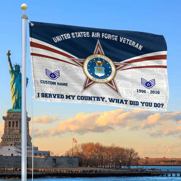 Premium Custom USAF Grommet Flag VPVC105812, Gifts For Air Force Veteran, Best Gifts On Father's Day, Armed Forces Day, Independence Day, Veterans Day.