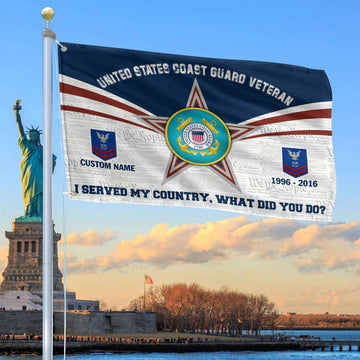 Premium Custom USCG Grommet Flag VPVC105805, Gifts For Coast Guard Veteran, Best Gifts On Father's Day, Armed Forces Day, Independence Day, Veterans Day.