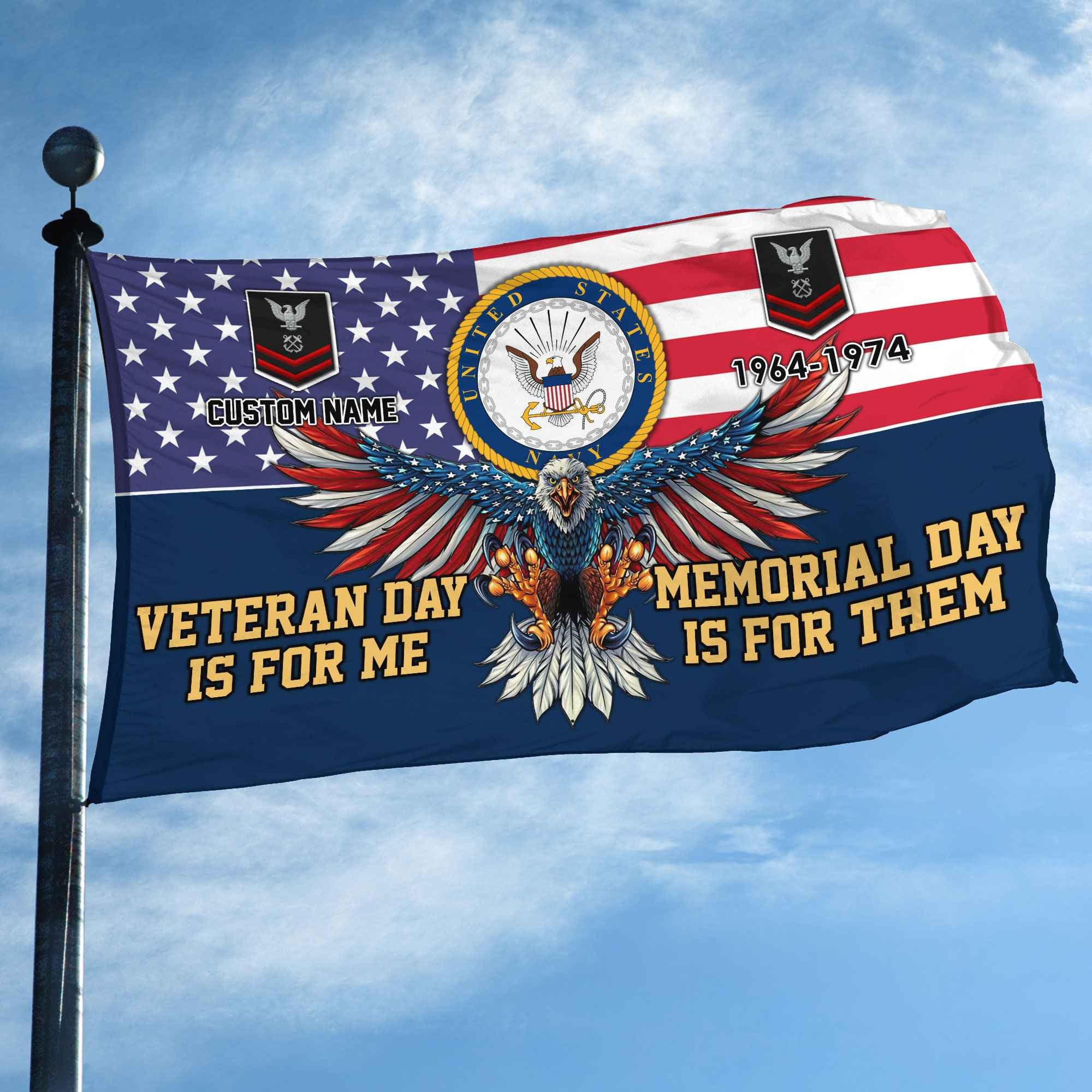 US Navy Custom Grommet Flag VPVC106802, Gifts For Navy Veteran, Best Gifts On Father's Day, Armed Forces Day, Independence Day, Veterans Day.