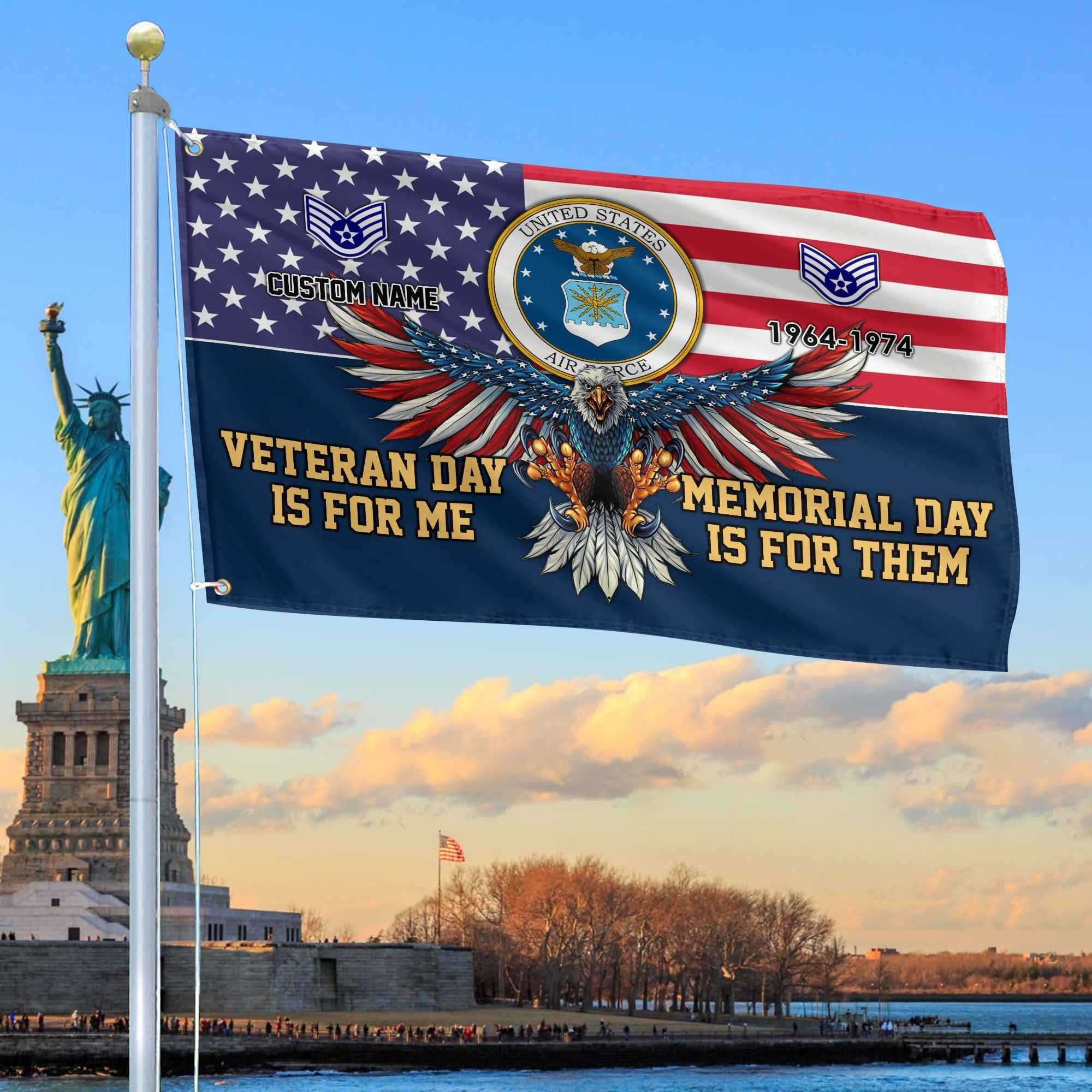 USAF Custom Grommet Flag VPVC106804, Gifts For Air Force Veteran, Best Gifts On Father's Day, Armed Forces Day, Independence Day, Veterans Day.