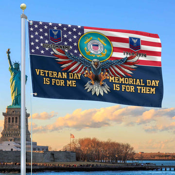 USCG Custom Grommet Flag VPVC106805, Gifts For Coast Guard Veteran, Best Gifts On Father's Day, Armed Forces Day, Independence Day, Veterans Day.