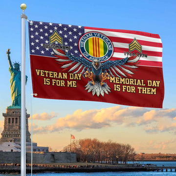 Vietnam Veteran Custom Grommet Flag VPVC106806, Gifts For Vietnam Veteran, Best Gifts On Father's Day, Armed Forces Day, Independence Day, Veterans Day.