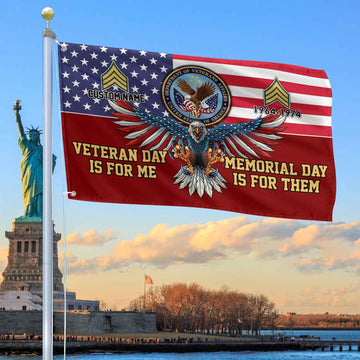 US Veteran Custom Grommet Flag VPVC106807, Gifts For US Veteran, Best Gifts On Father's Day, Armed Forces Day, Independence Day, Veterans Day.