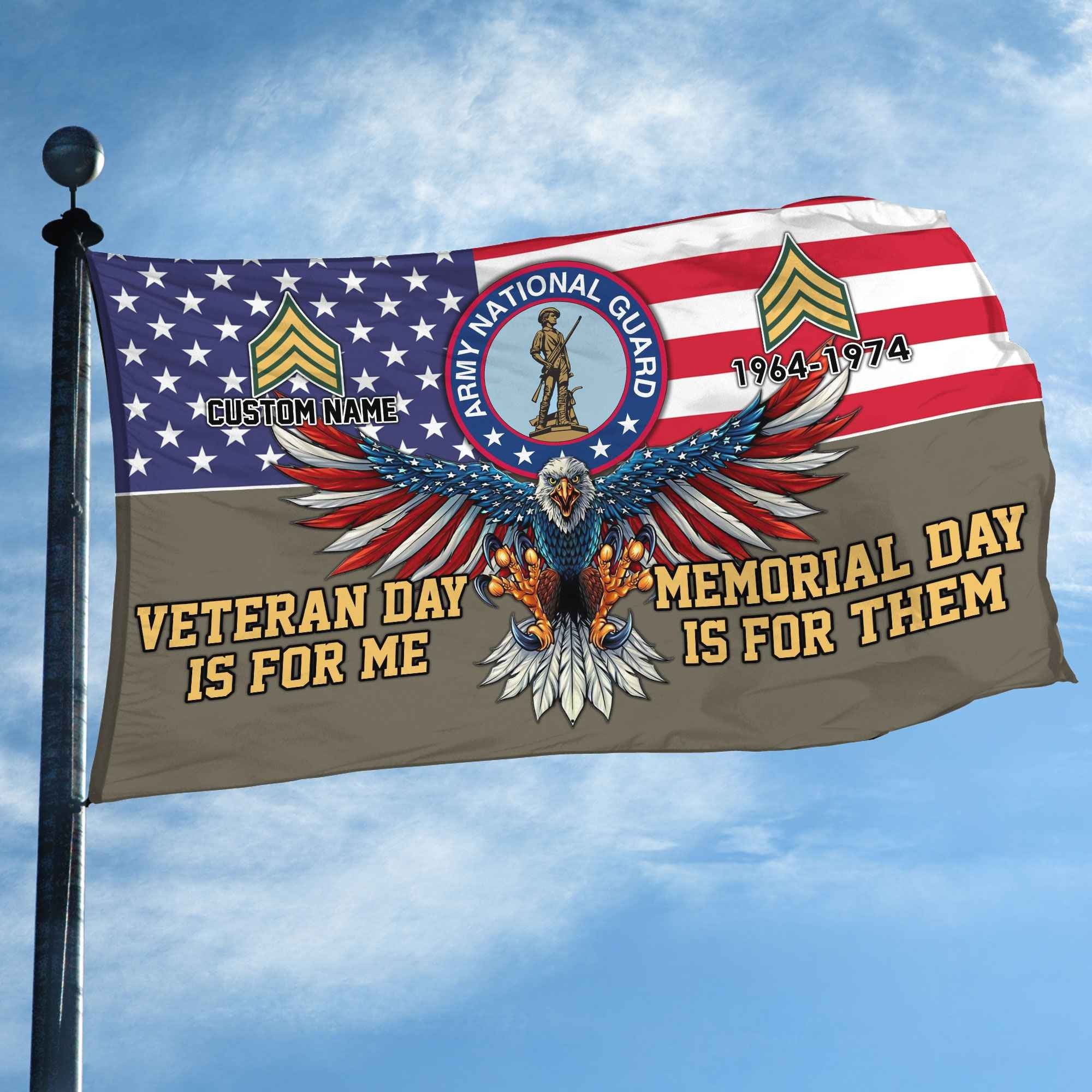 US Army National Guard Custom Grommet Flag VPVC106808, Gifts For Army National Guard Veteran, Best Gifts On Father's Day, Armed Forces Day, Independence Day, Veterans Day.