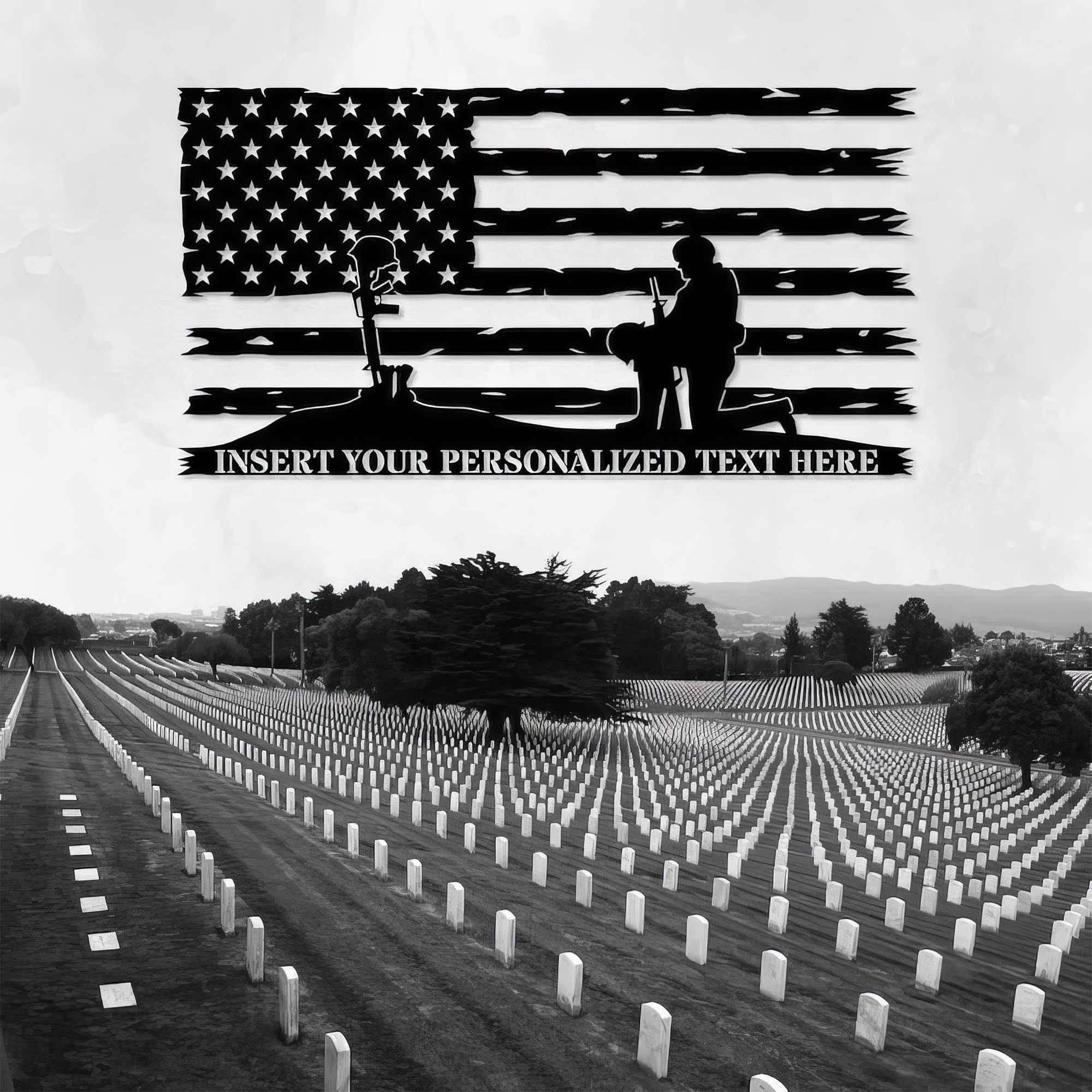 Premium Custom US Veteran Metal Signs VPVC901048, Gifts For US Veteran, Gifts For Memorial Day