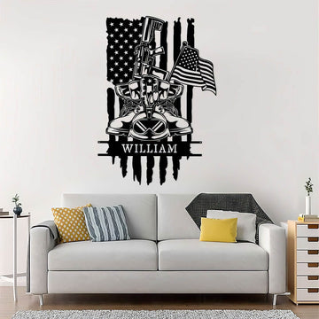 Premium Custom US Veteran Metal Signs VPVC901053, Gifts For US Veteran, Combat Boots Military Sign Independence Day Veteran Day Patriotic Decor