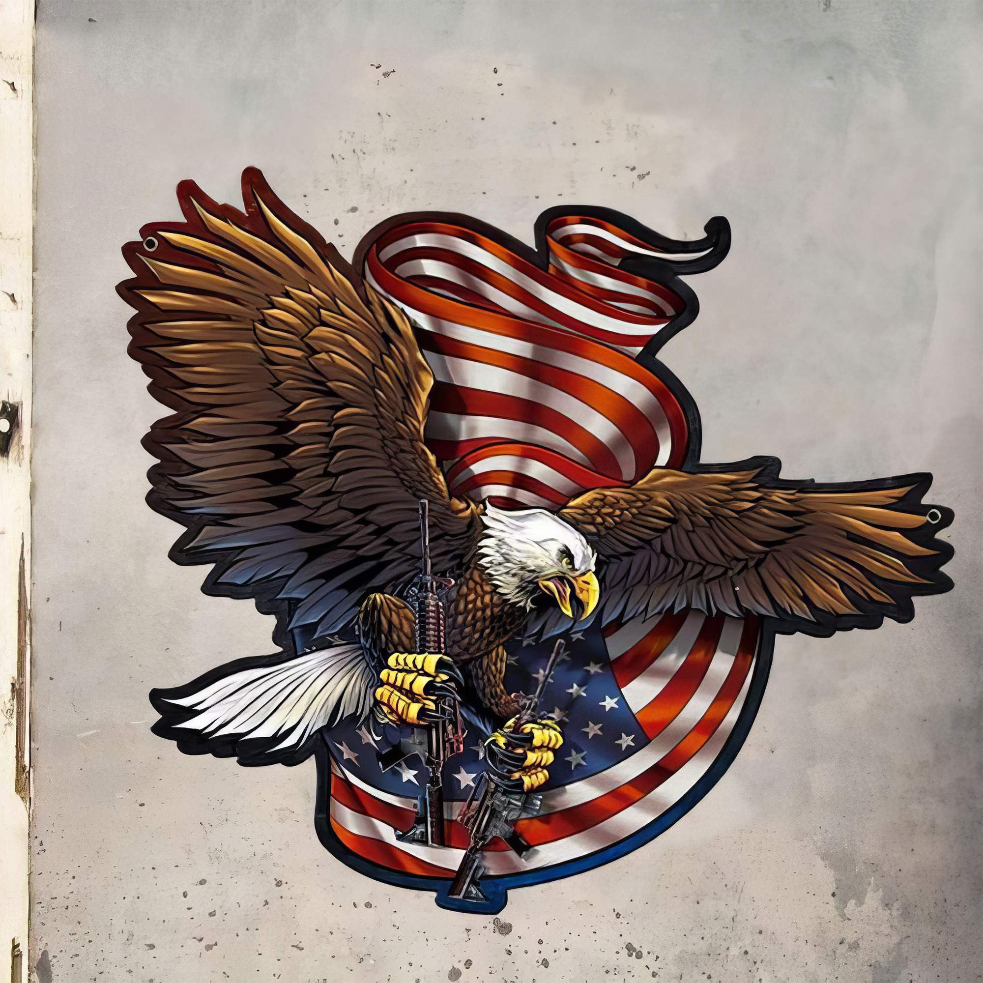 Premium Custom US Veteran Metal Signs VPVC901057, Gifts For US Veteran, Defender Eagle Sign Independence Day Veteran Day Home Decor Gift for Patriot