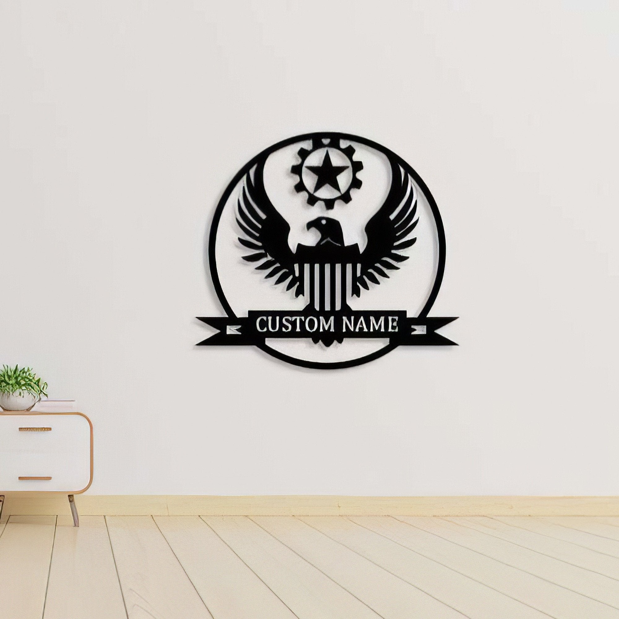 Premium Custom US Veteran Metal Signs VPVC901062, Gifts For US Veteran, Eagle Army Sign Independence Day Veteran Day Patriotic Decor