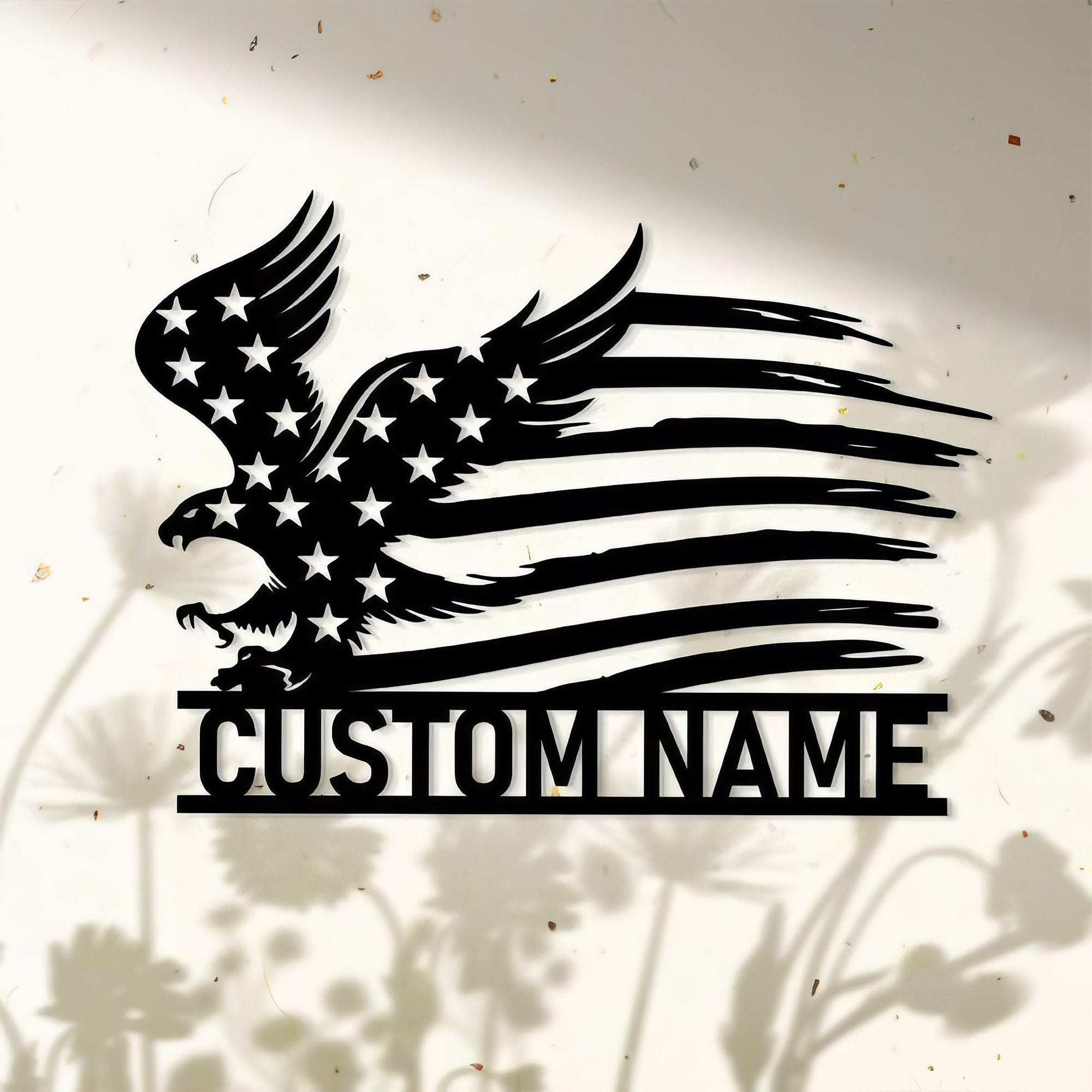 Premium Custom US Veteran Metal Signs VPVC901063, Gifts For US Veteran, Eagle Flag Sign Independence Day Veteran Day Patriotic Decor