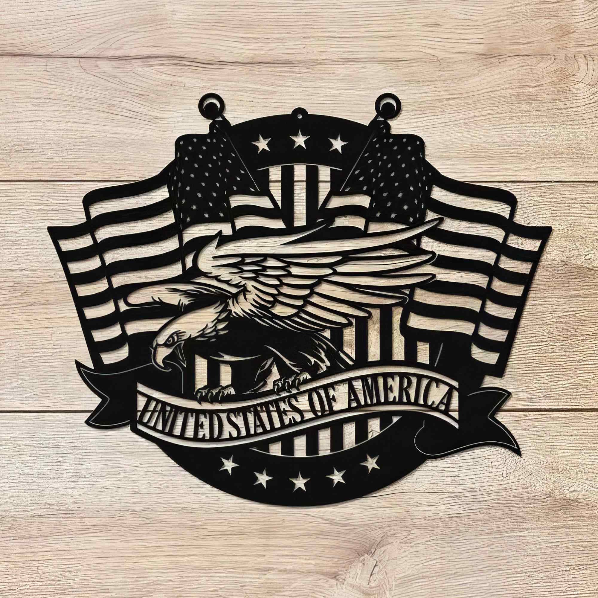Premium US Veteran Metal Signs VPVC901067, Gifts For US Veterans, Eagle Sign USA Independence Day Veteran Day Home Decor Gift for Patriot