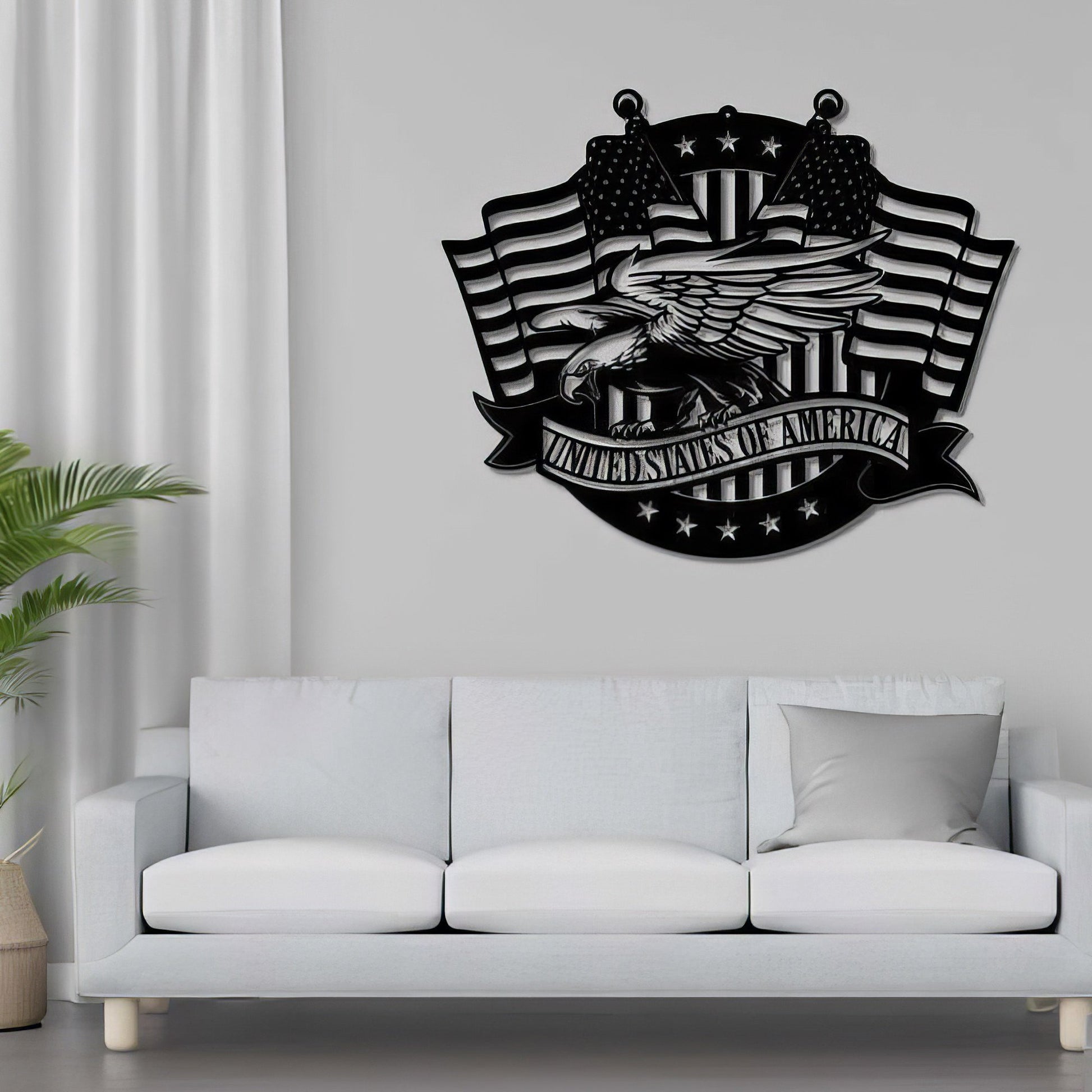 Premium US Veteran Metal Signs VPVC901067, Gifts For US Veterans, Eagle Sign USA Independence Day Veteran Day Home Decor Gift for Patriot