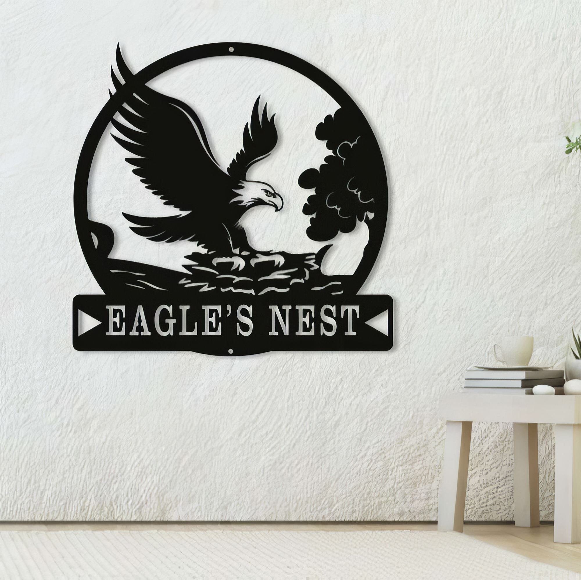 Premium US Veteran Metal Signs VPVC901070, Gifts For US Veterans, Eagle’s Nest Sign Independence Day Veteran Day Patriotic Decor