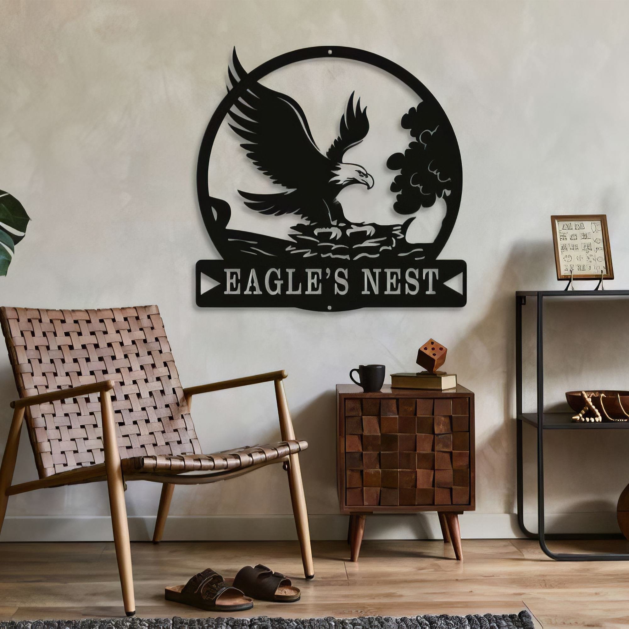 Premium US Veteran Metal Signs VPVC901070, Gifts For US Veterans, Eagle’s Nest Sign Independence Day Veteran Day Patriotic Decor
