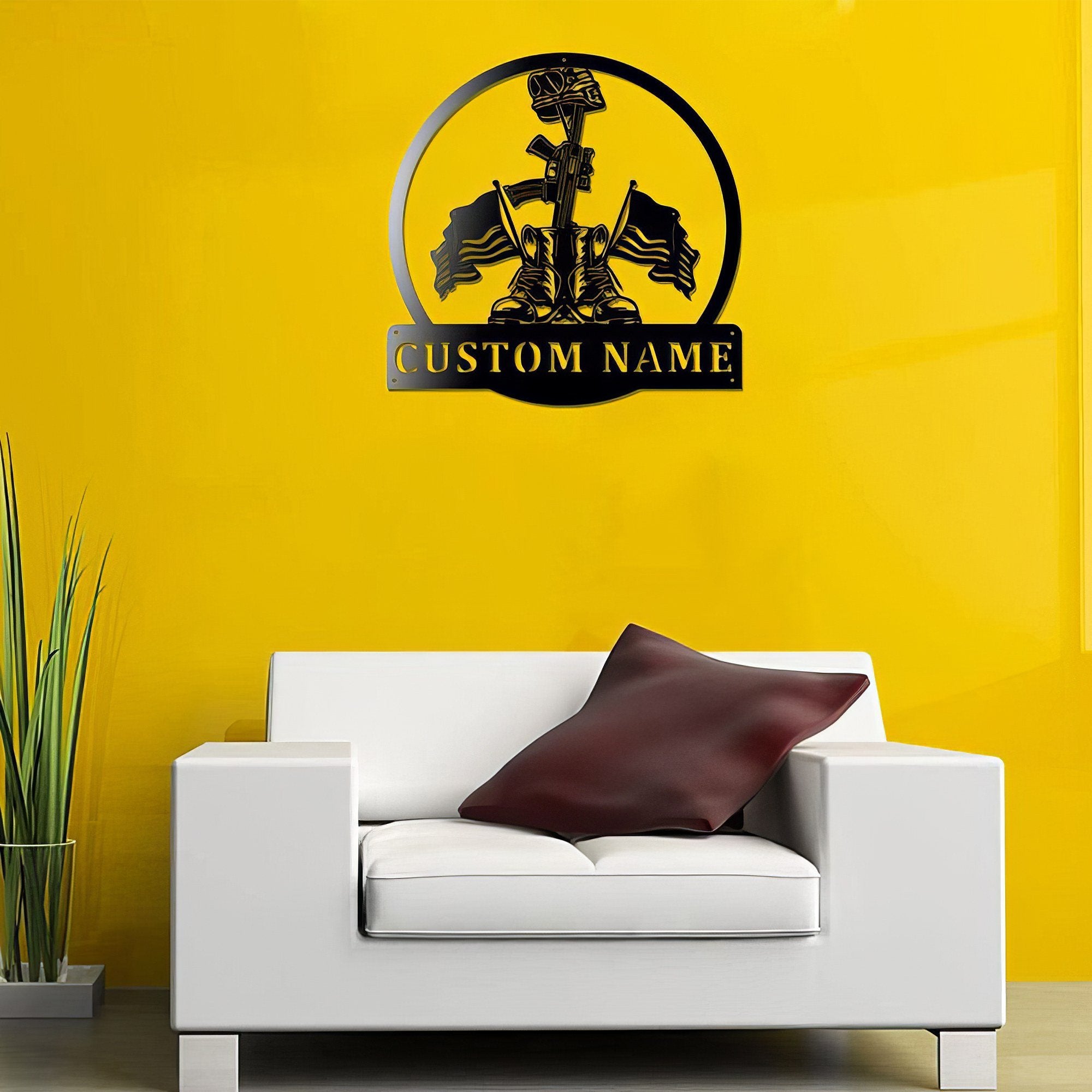 Premium US Veteran Metal Signs VPVC901072, Gifts For US Veterans, Fallen Soldier Memorial Day Sign Independence Day Veteran Day Patriotic Decor Gift