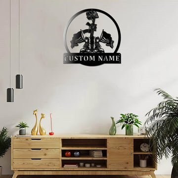 Premium US Veteran Metal Signs VPVC901072, Gifts For US Veterans, Fallen Soldier Memorial Day Sign Independence Day Veteran Day Patriotic Decor Gift