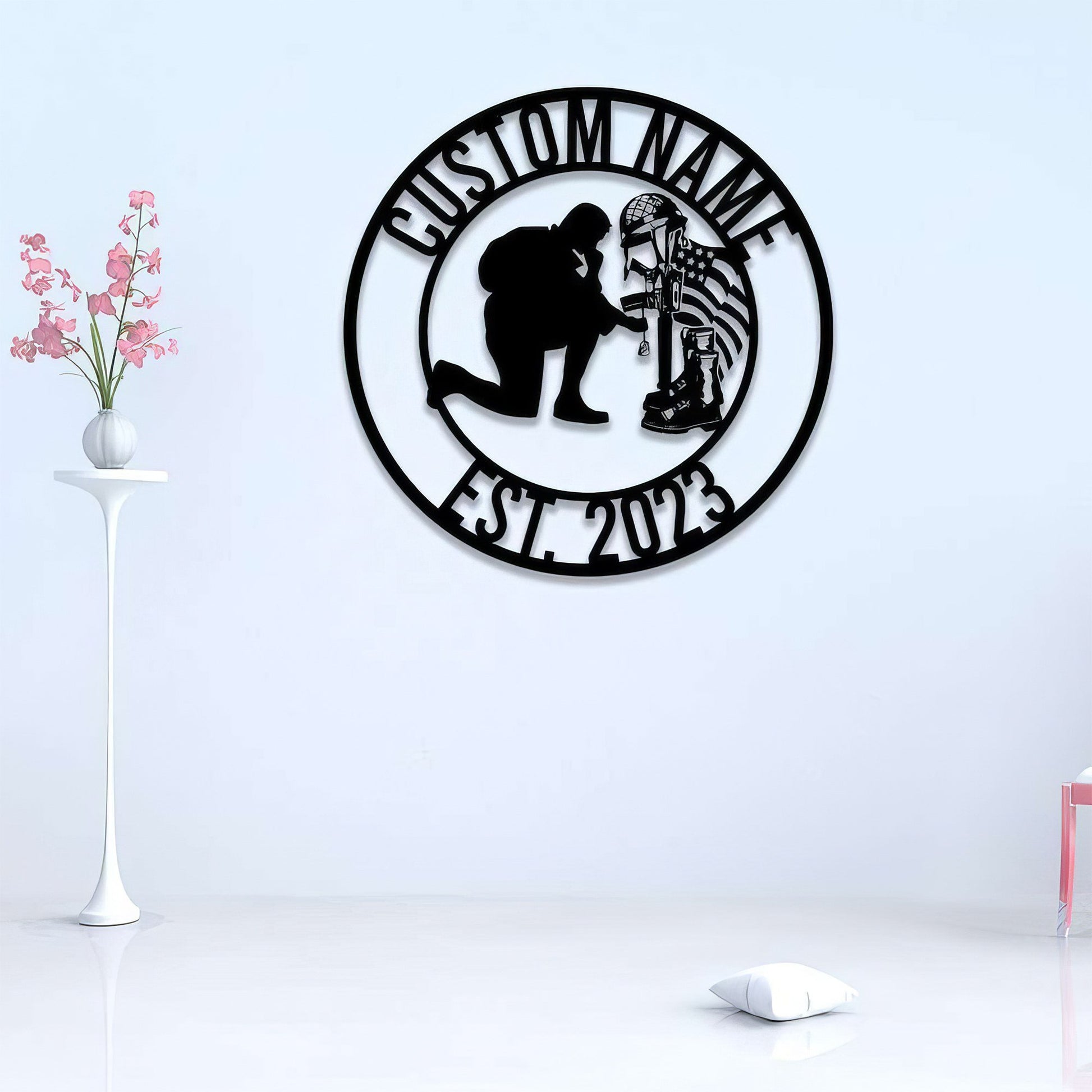 Premium US Veteran Metal Signs VPVC901073, Gifts For US Veterans, Fallen Soldier Memorial Sign Independence Day Veteran Day Patriotic Decor Gift