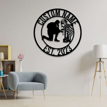 Premium US Veteran Metal Signs VPVC901073, Gifts For US Veterans, Fallen Soldier Memorial Sign Independence Day Veteran Day Patriotic Decor Gift