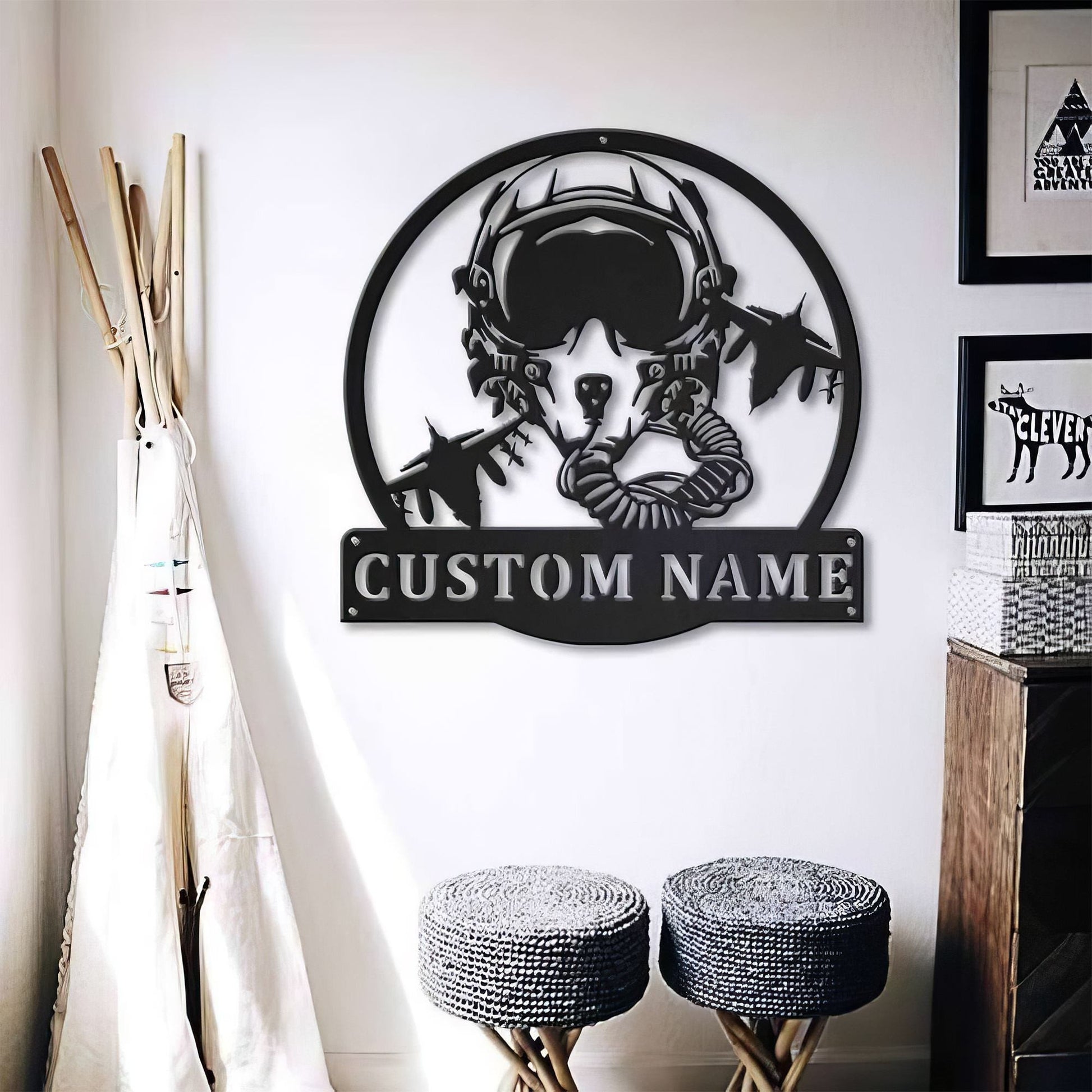 Premium Custom US Veteran Metal Signs VPVC901079, Gifts For US Veterans, Fighter Pilot Sign Air Force Independence Day Jet Fighter Veteran Day Patriotic Decor Gift