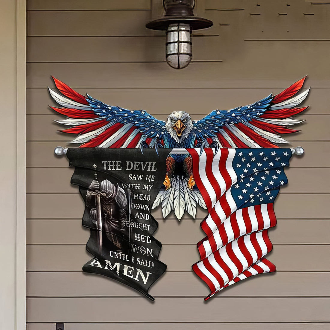 Premium Custom US Veteran Metal Signs VPVC901094, Gifts For US Veterans, Knight Templar Eagle Sign Independence Day Veteran Day Home Decor Gift for Patriot