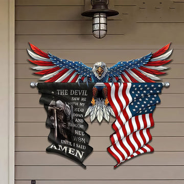 Premium Custom US Veteran Metal Signs VPVC901094, Gifts For US Veterans, Knight Templar Eagle Sign Independence Day Veteran Day Home Decor Gift for Patriot